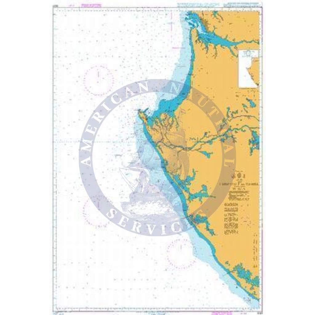 British Admiralty Nautical Chart 3328: Libreville to Gamba