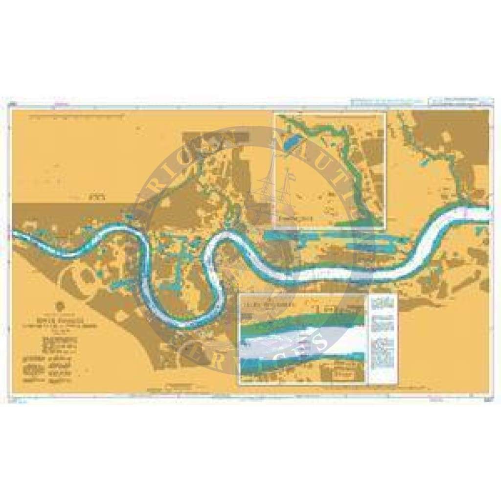 British Admiralty Nautical Chart 3337: River Thames Margaret Ness to Tower Bridge