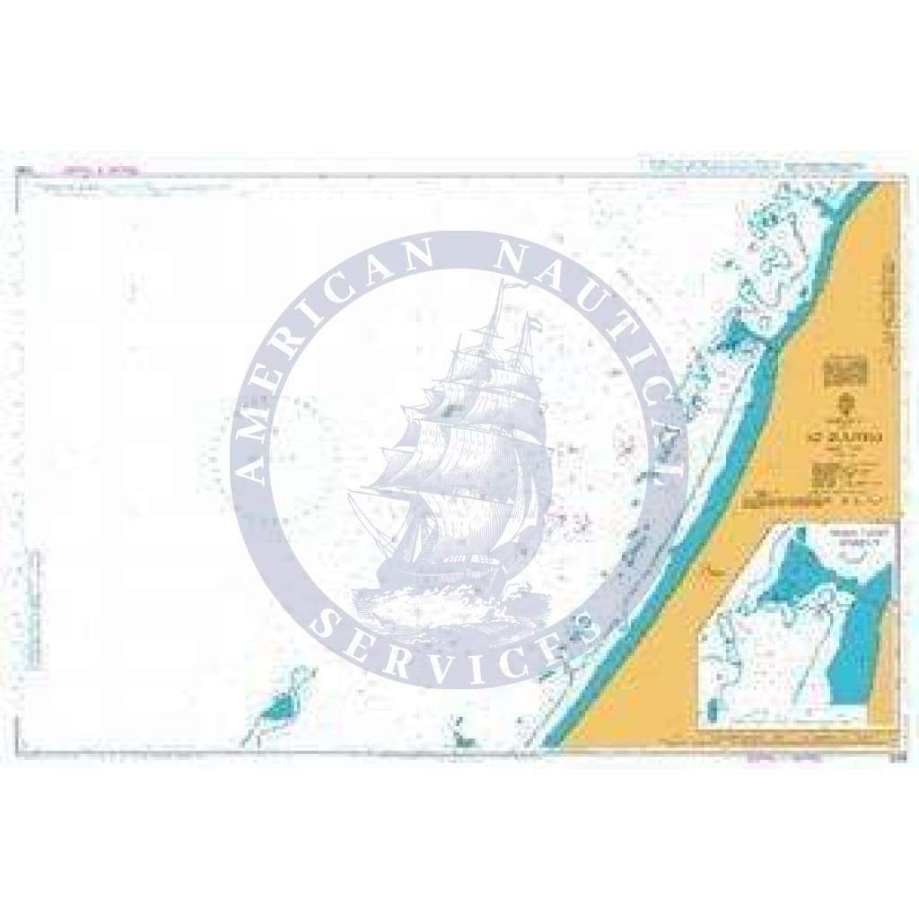 British Admiralty Nautical Chart 3346: Ez Zueitina