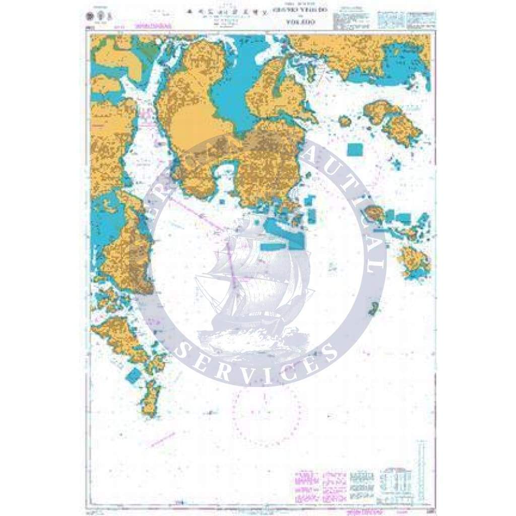 British Admiralty Nautical Chart 3391: Approaches to Gwangyang Hang