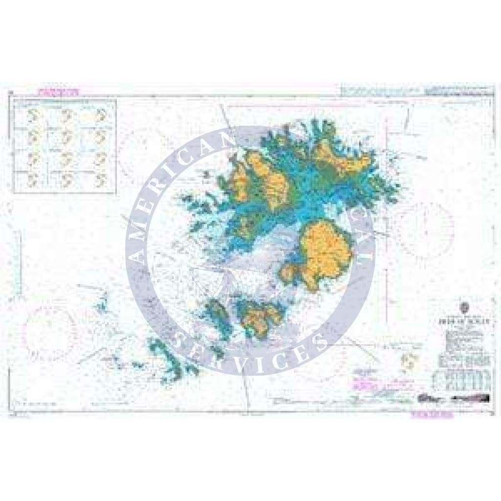 British Admiralty Nautical Chart 34: England - West Coast, Isles of Scilly