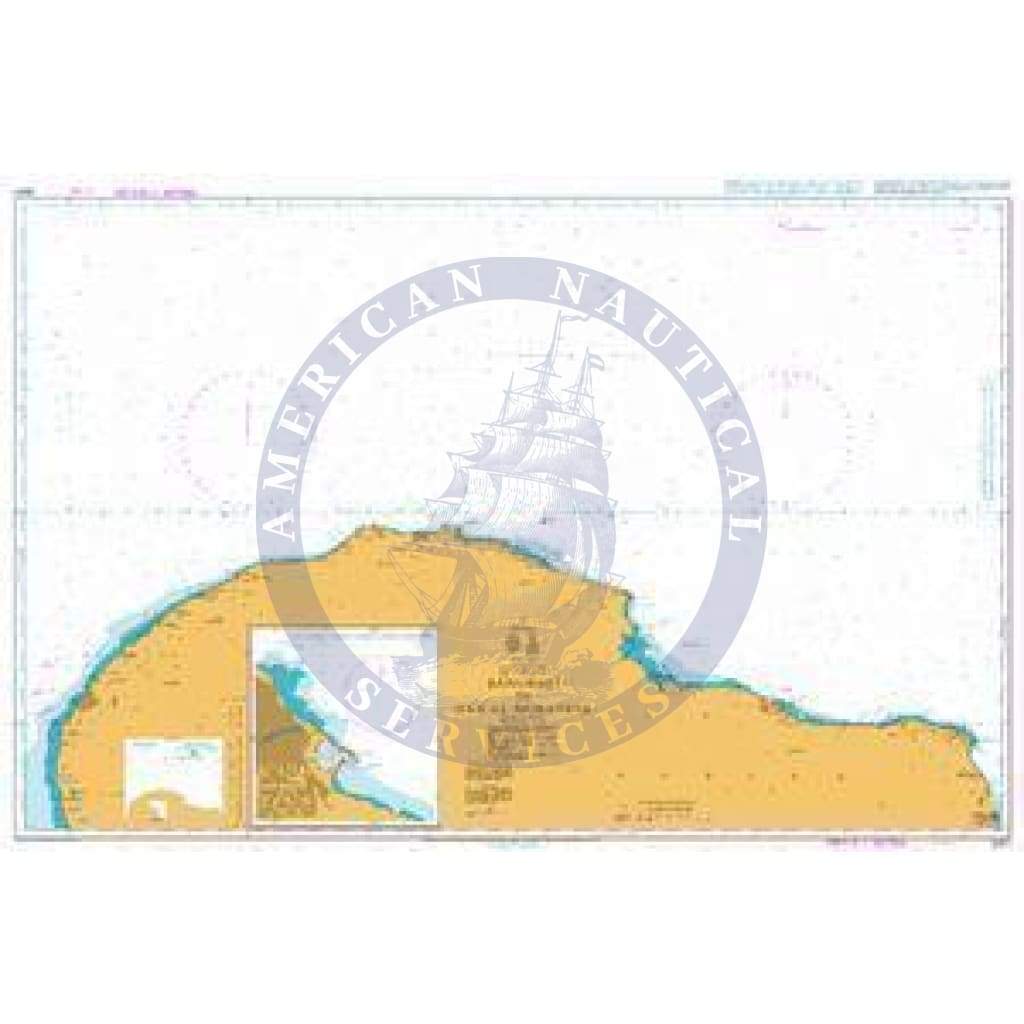 British Admiralty Nautical Chart 3401: Banghazi to Ra's Al Muraysah