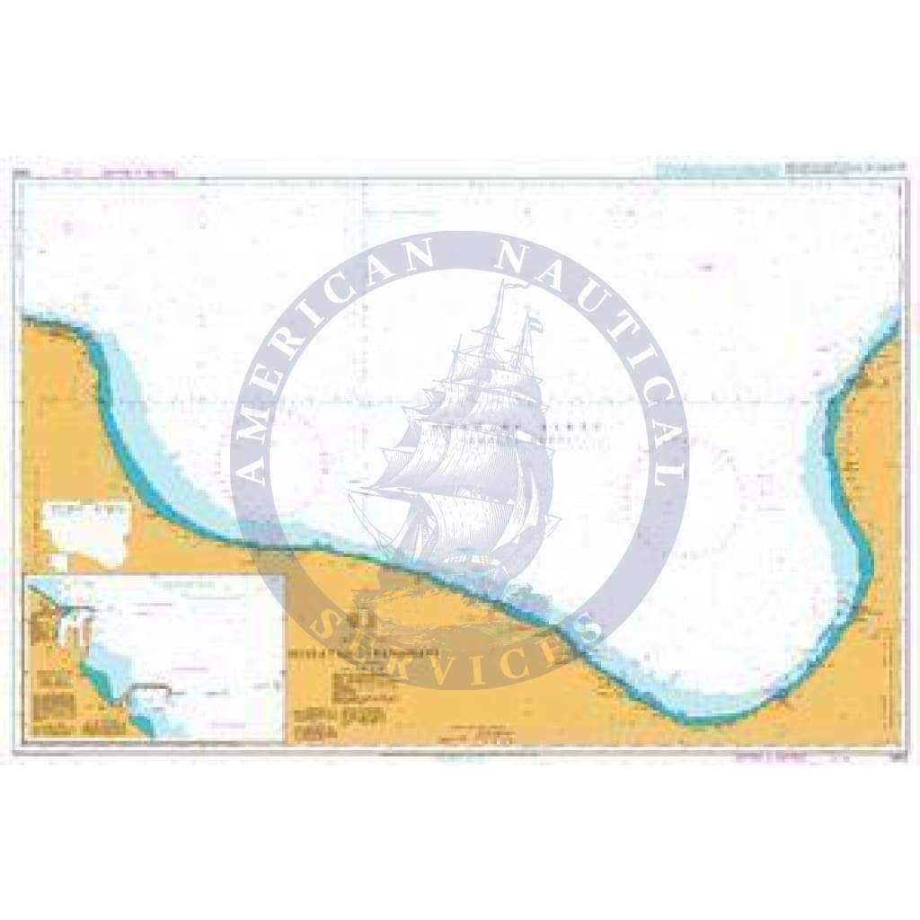 British Admiralty Nautical Chart 3402: Misratah to Banghazi