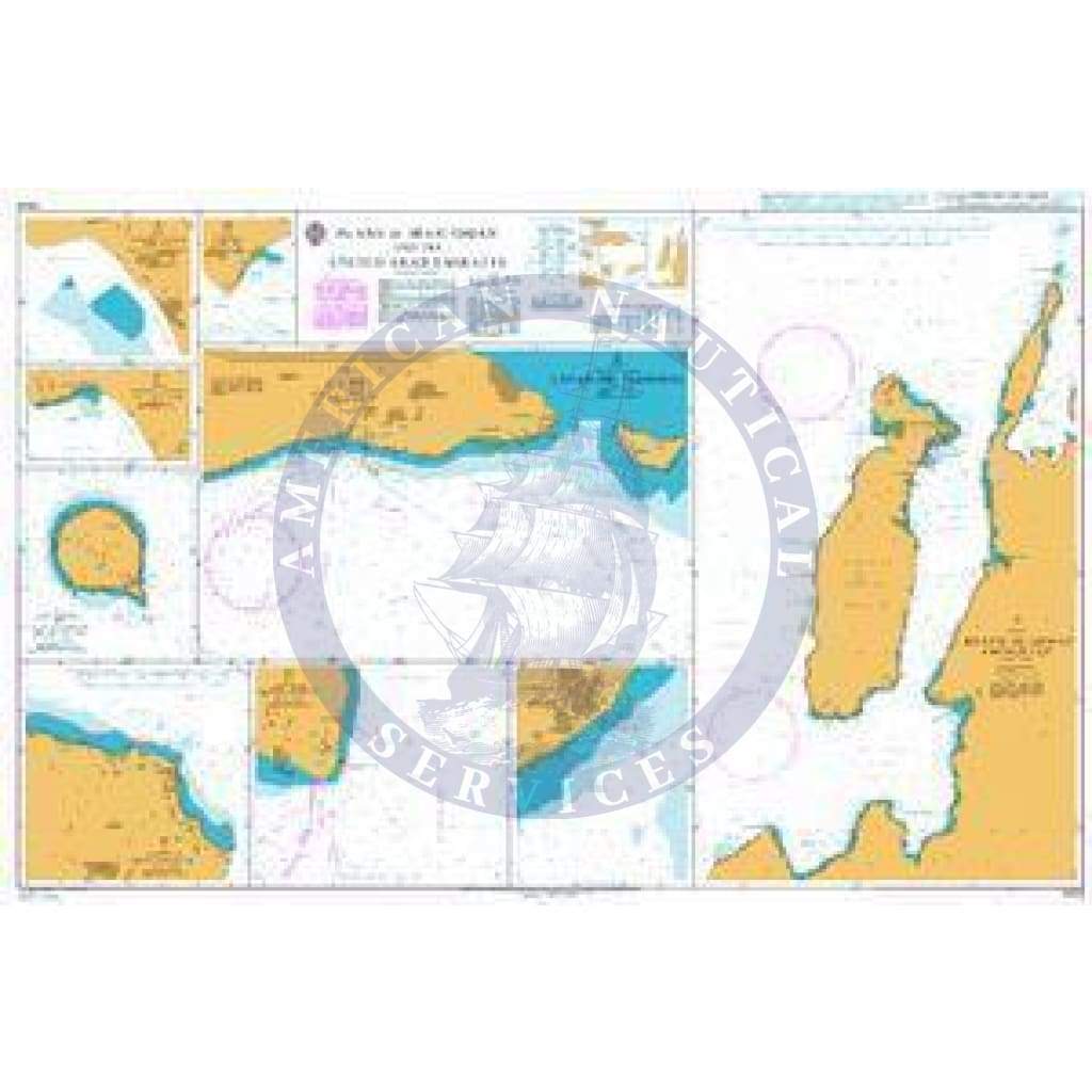 British Admiralty Nautical Chart 3409: Plans in Iran, Oman and the United Arab Emirates