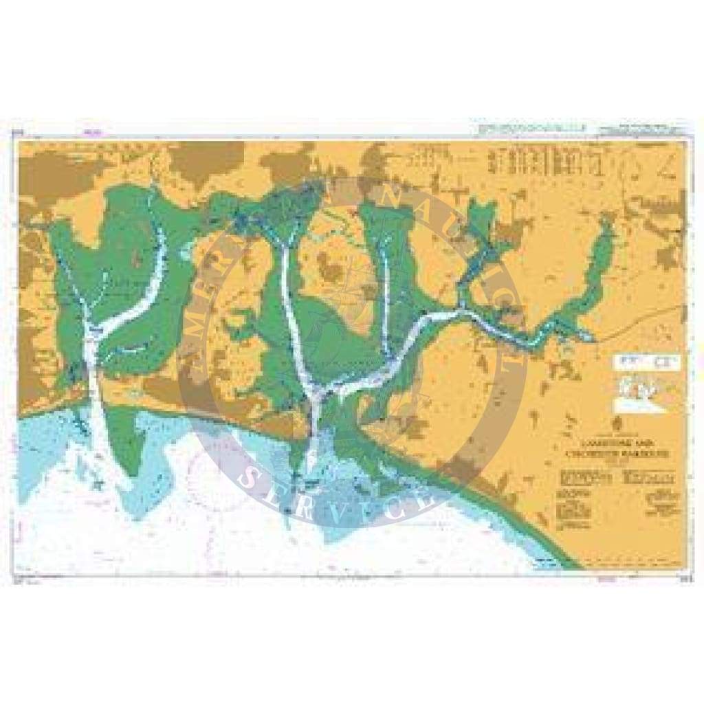 British Admiralty Nautical Chart  3418: England - South Coast, Langstone and Chichester Harbours