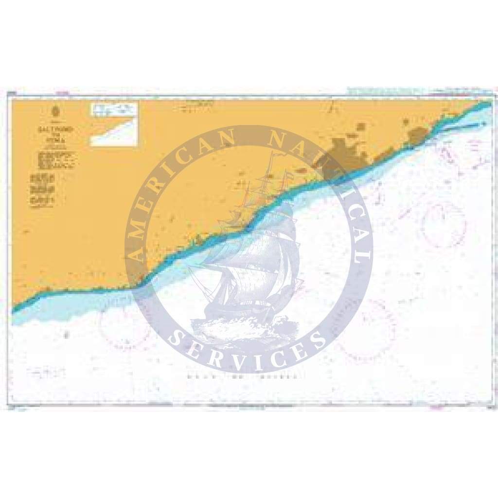British Admiralty Nautical Chart  3432: Saltpond to Tema