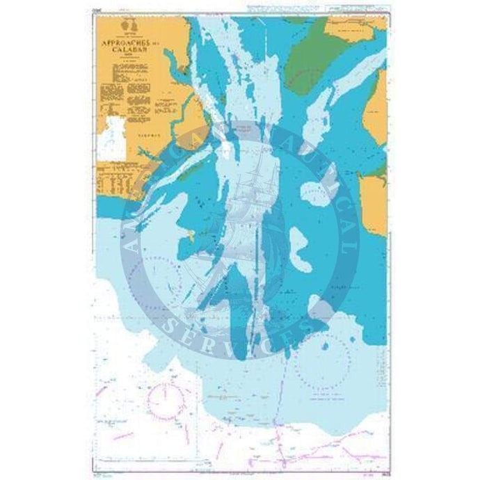 British Admiralty Nautical Chart 3433: Approaches to Calabar Sheet 1