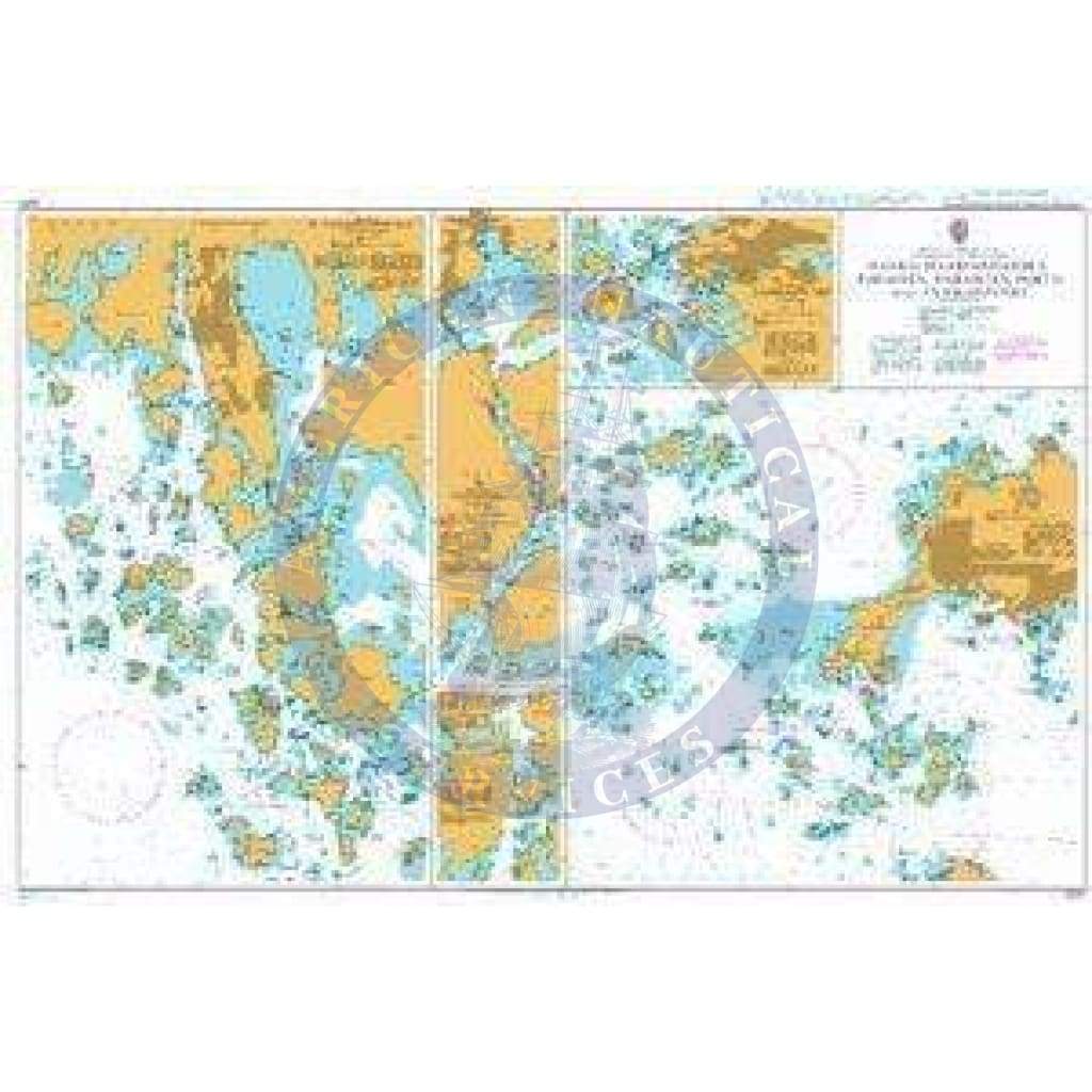 British Admiralty Nautical Chart  3437: Hanko, Maarianhamina, Parainen, Paraisten Portti and Uusikaupunki