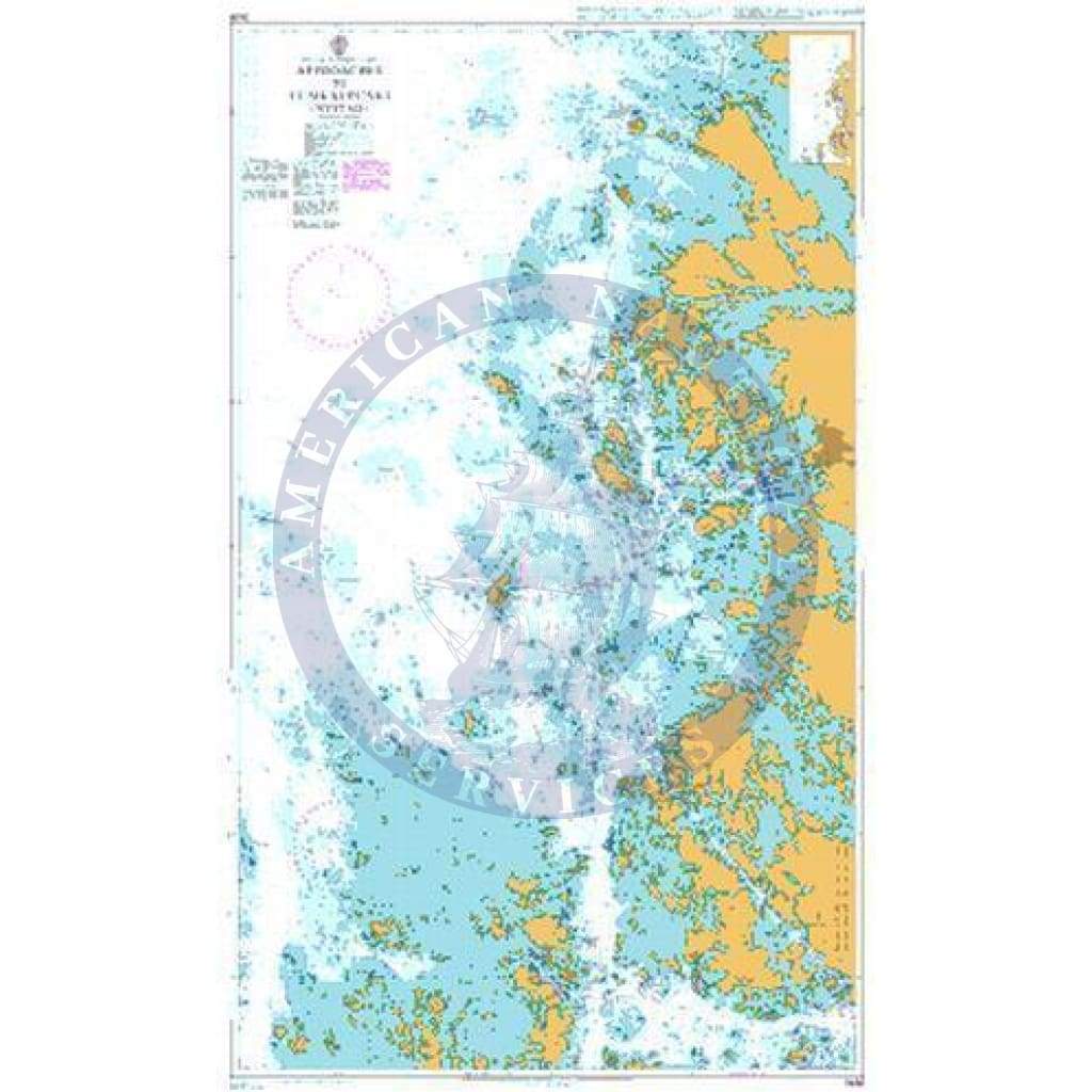 British Admiralty Nautical Chart  3438: Baltic Sea – Gulf of Bothnia, Finland, Southwest Coast, Approaches to Uusikaupunki (Nystad)