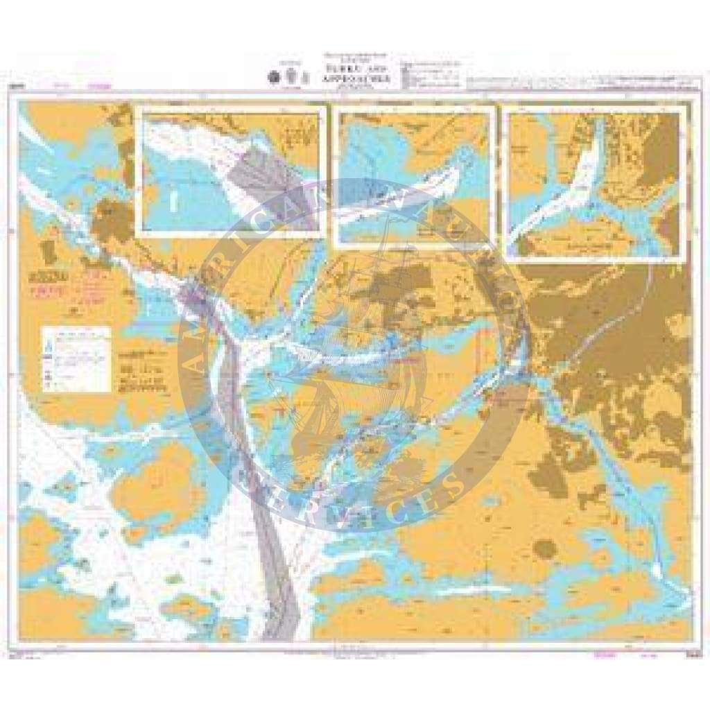 British Admiralty Nautical Chart  3440: Finland – Southwest Coast, Saaristomeri, Turku and  Approaches