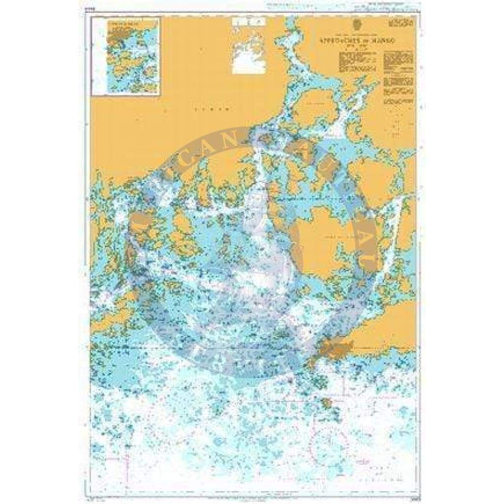 British Admiralty Nautical Chart  3443: Approaches to Hanko