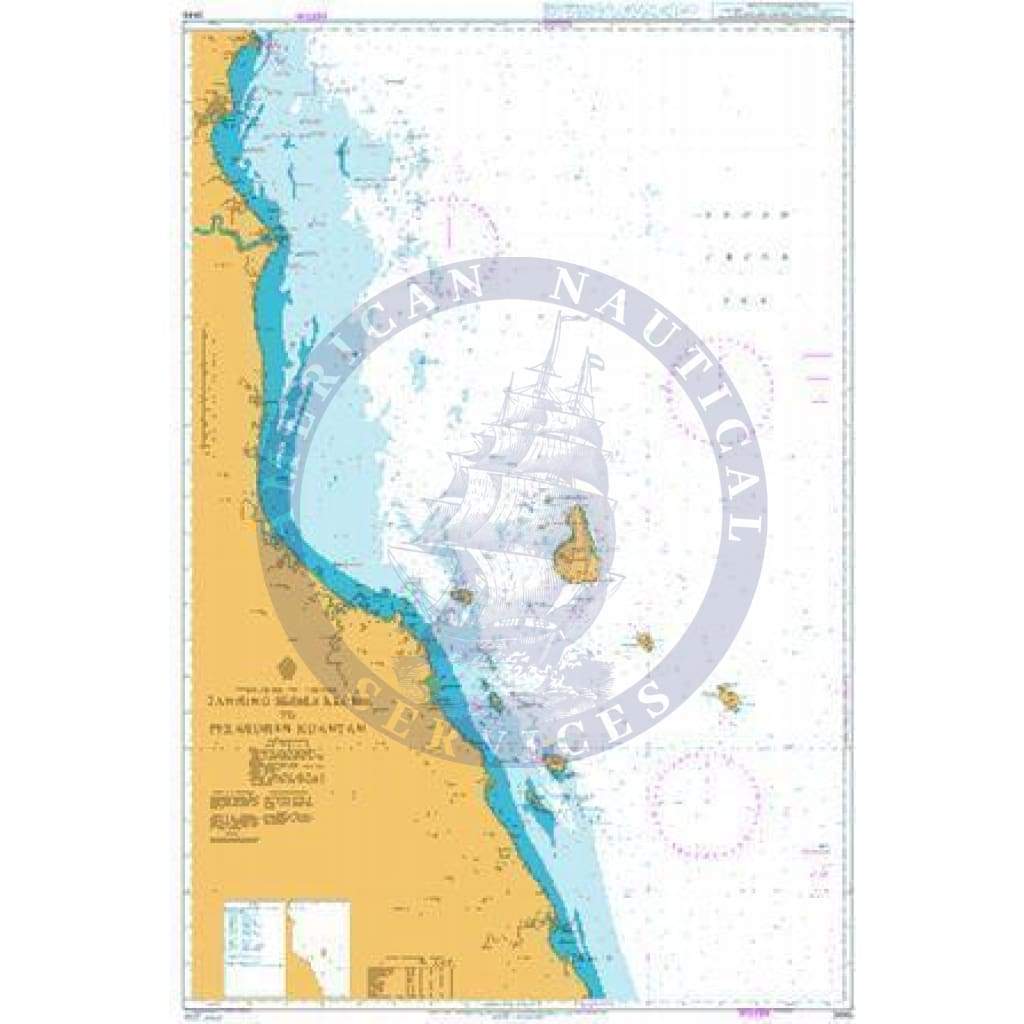 British Admiralty Nautical Chart  3445: Peninsular Malaysia - East Coast, Tanjung Sedili Kechil to Pelabuhan Kuantan