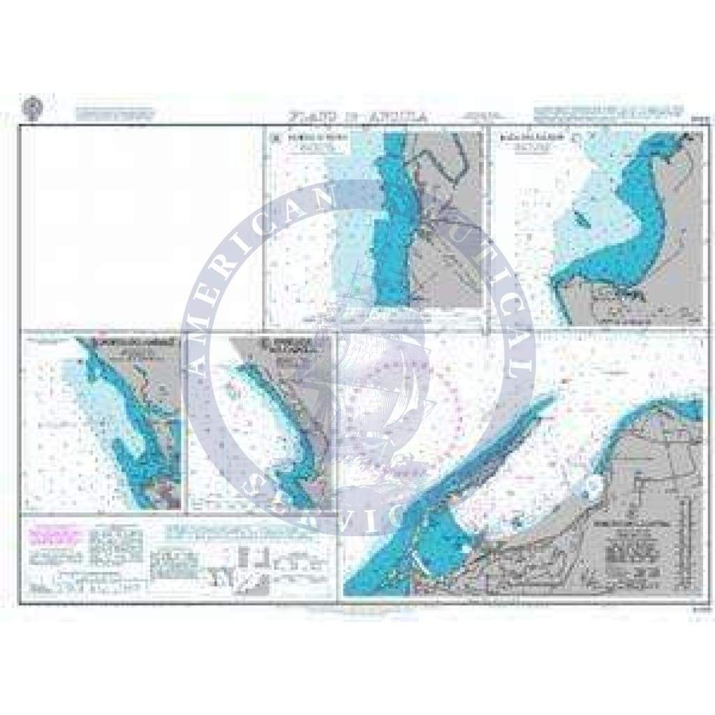 British Admiralty Nautical Chart 3448: Plans in Angola