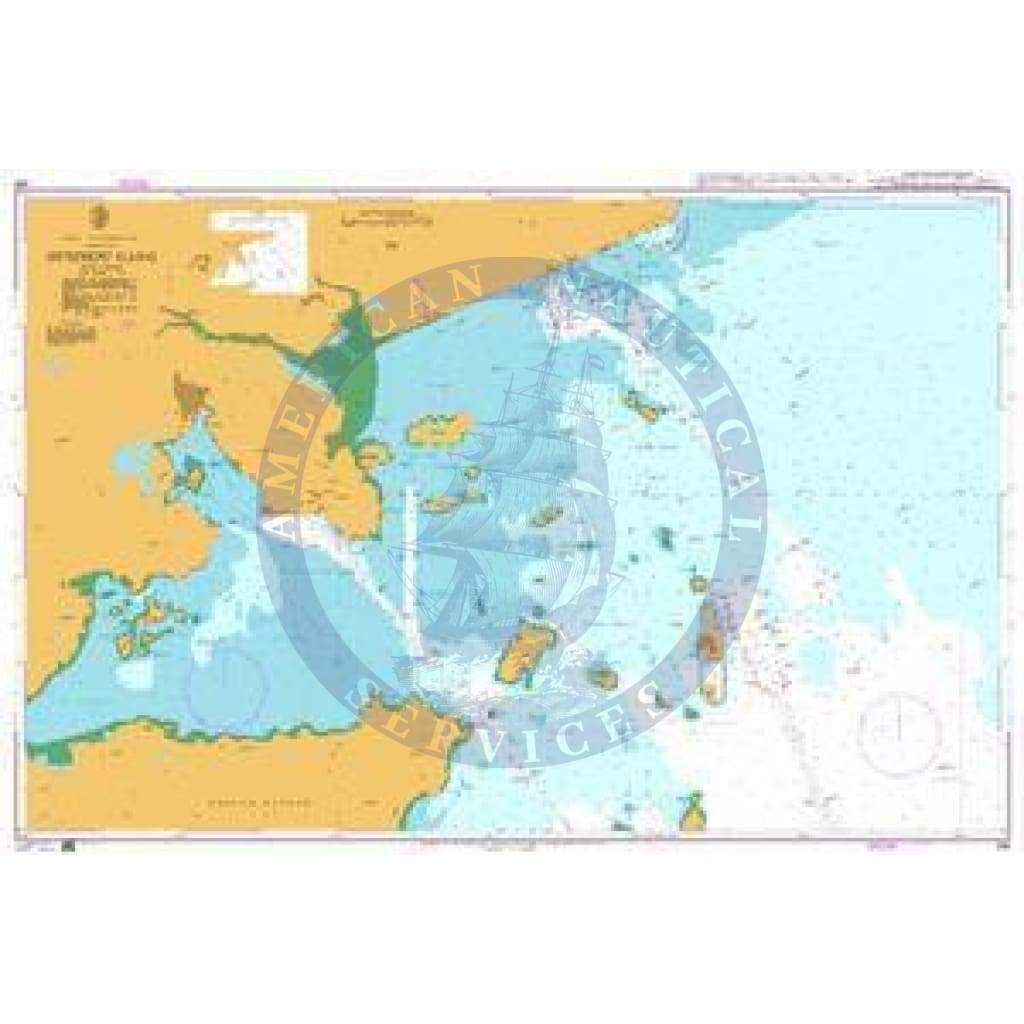British Admiralty Nautical Chart 345: China - South China Sea, Daya Wan, Huizhou Gang