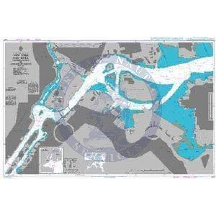 British Admiralty Nautical Chart 3451: New York East River Tallman Island to Queensboro Bridge