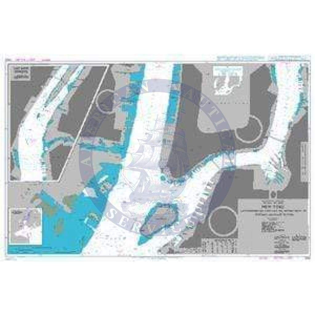 British Admiralty Nautical Chart  3455: New York Governors Island and the Entrances to Hudson and East Rivers