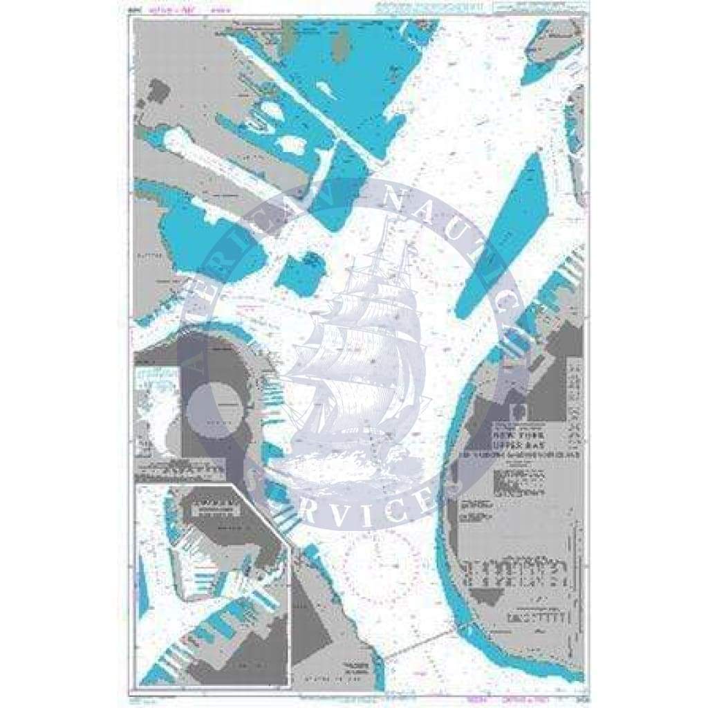 British Admiralty Nautical Chart  3456: United States - East Coast, New York - New Jersey, New York Upper Bay, The Narrows to Governors Island. Gowanus Bay continuation
