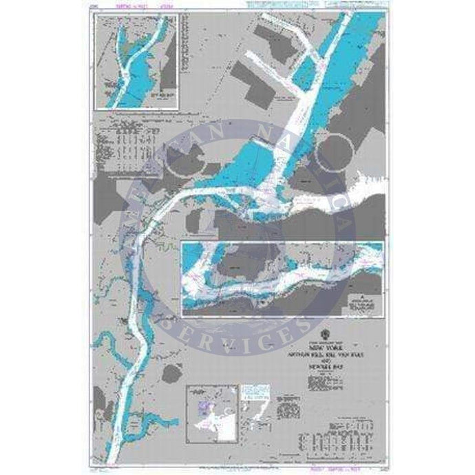 British Admiralty Nautical Chart  3457: United States - East Coast, New York, Arthur Kill, Kill Van Kull and Newark Bay