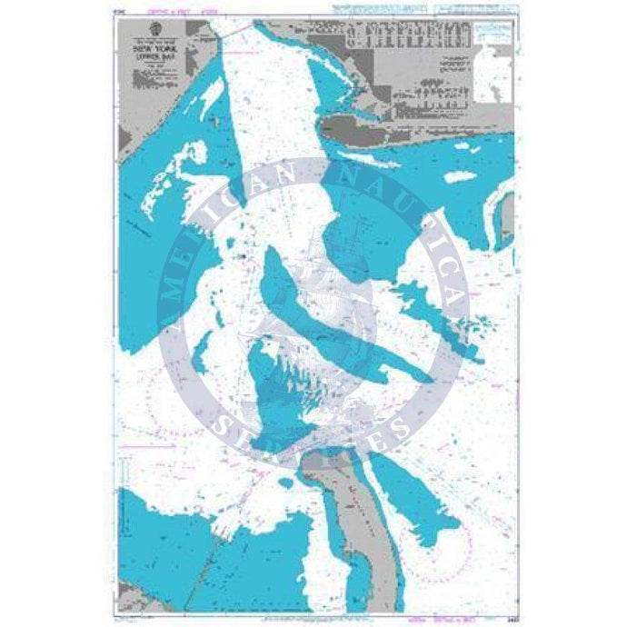 British Admiralty Nautical Chart 3459: United States - East Coast, New York - New Jersey, New York Lower Bay