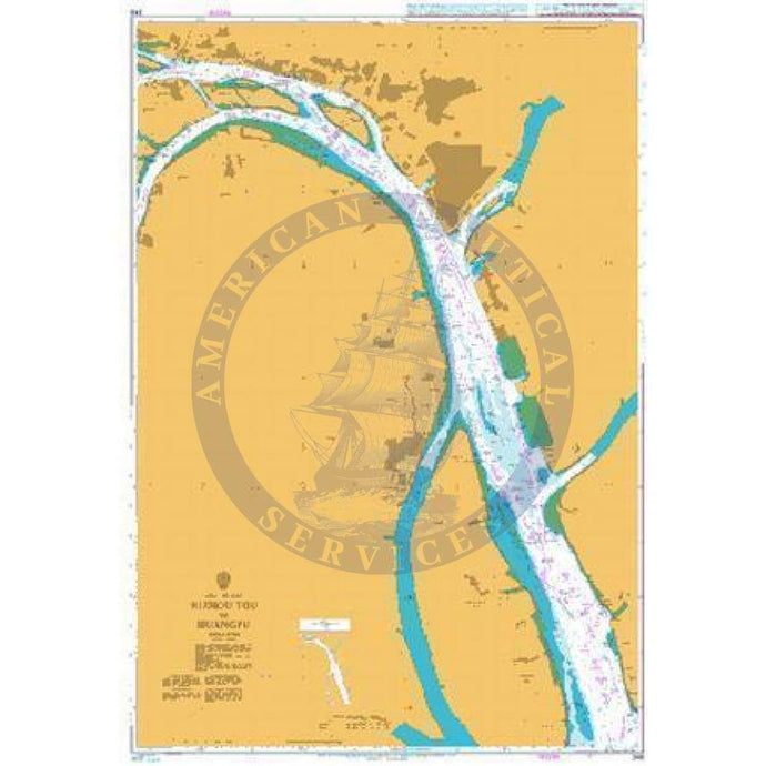 British Admiralty Nautical Chart 346: China – Zhu Jiang, Nizhou Tou to Huangpu