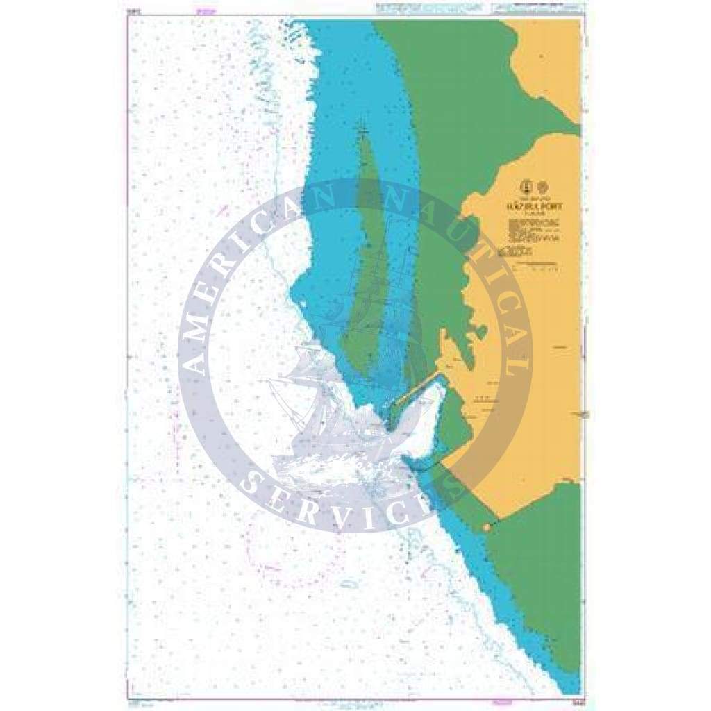 British Admiralty Nautical Chart 3465: India – West Coast, Hazira Port
