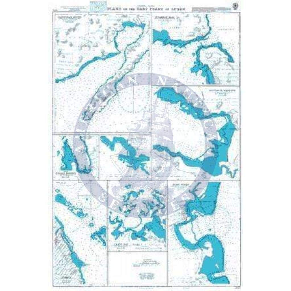 British Admiralty Nautical Chart 3475: Plans on the East Coast of Luzon