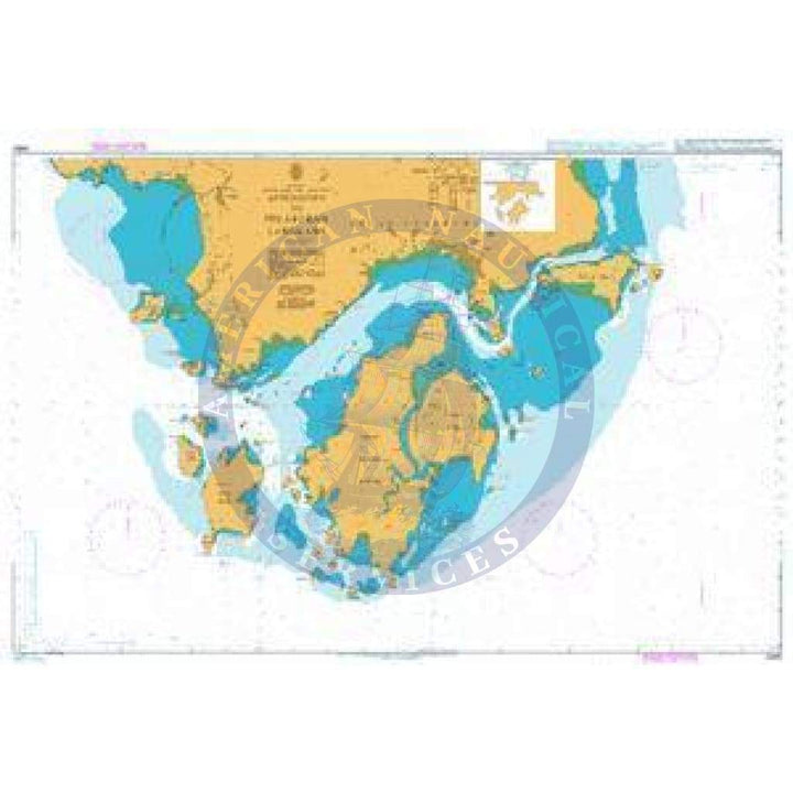British Admiralty Nautical Chart 3485: Approaches to Pelabuhan Langkaw ...