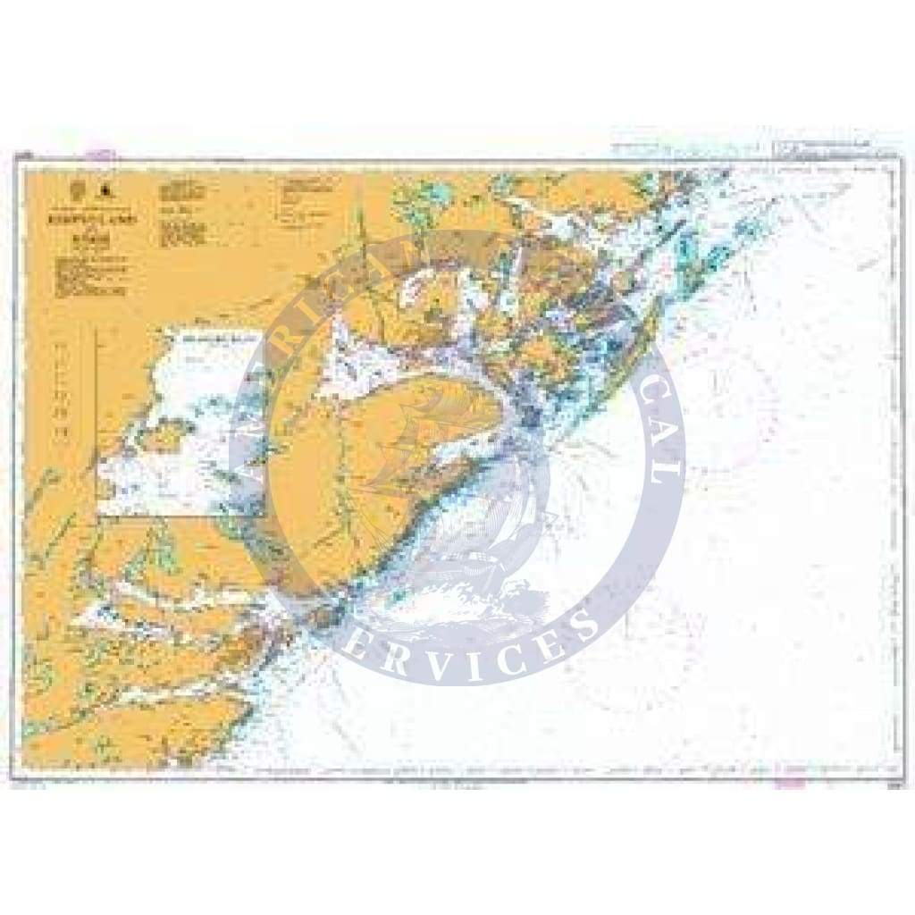 British Admiralty Nautical Chart  3507: Norway - South East Coast, Jomfruland to Risør. Kragerø Havn