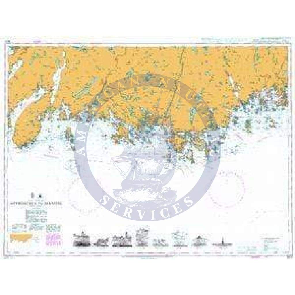 British Admiralty Nautical Chart 3517: Approaches to Mandal