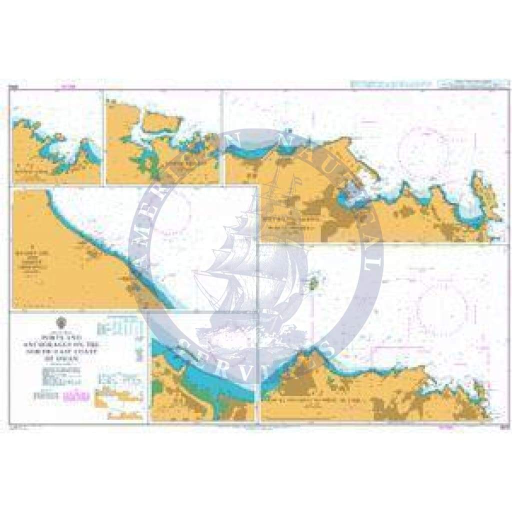 British Admiralty Nautical Chart 3518: Ports and Anchorages on the North-East Coast of Oman