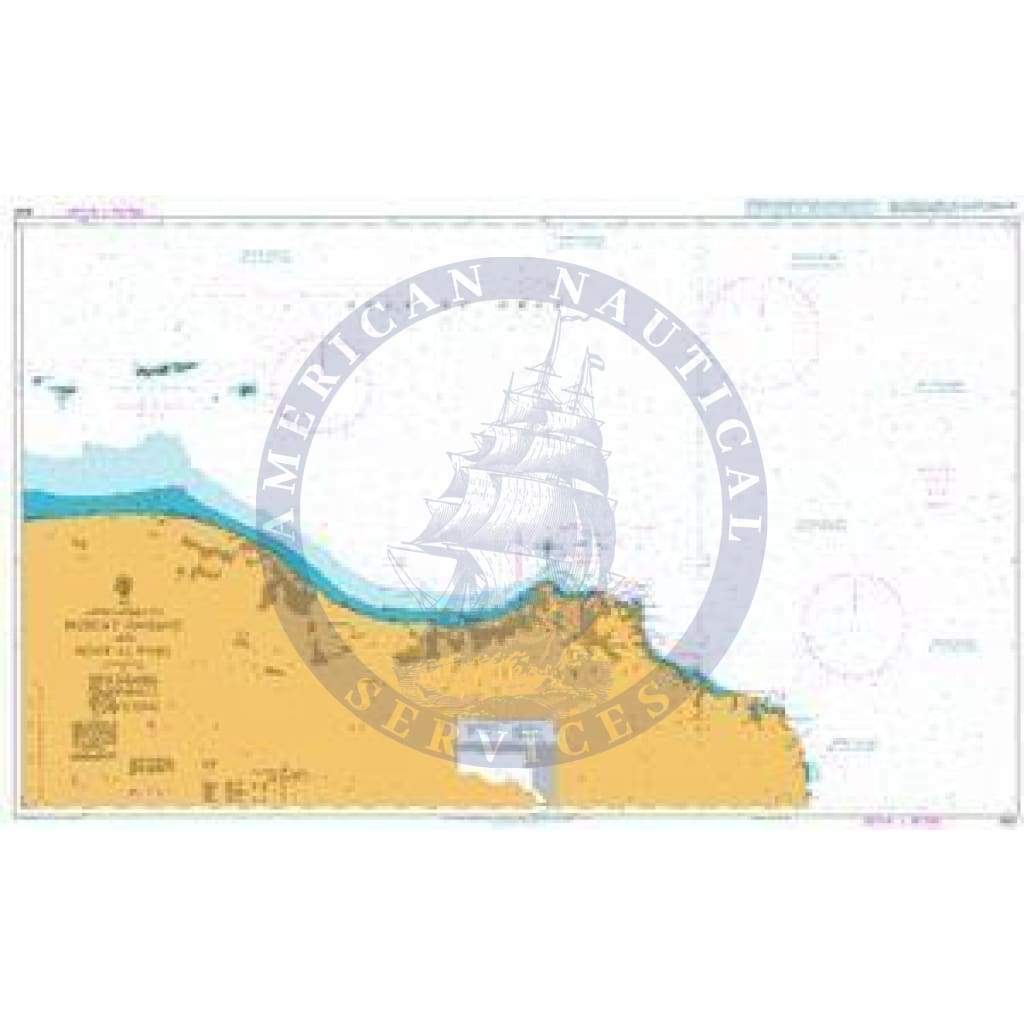 British Admiralty Nautical Chart 3522: Oman, Approaches to Muscaò (Masqaò) and Mīnā Al FaÖl