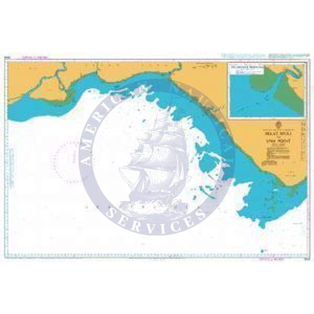 British Admiralty Nautical Chart 3528: Selat Muli to Unji Point