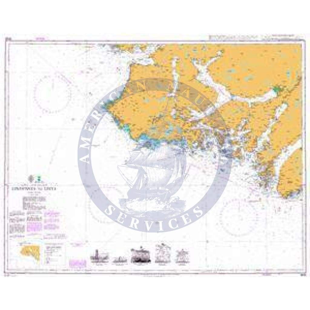 British Admiralty Nautical Chart  3535: Lindesnes to Lista