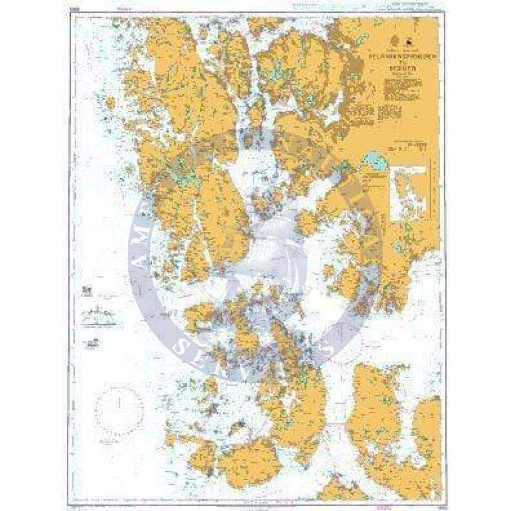 British Admiralty Nautical Chart 3553: Selbjornsfjorden to Bergen
