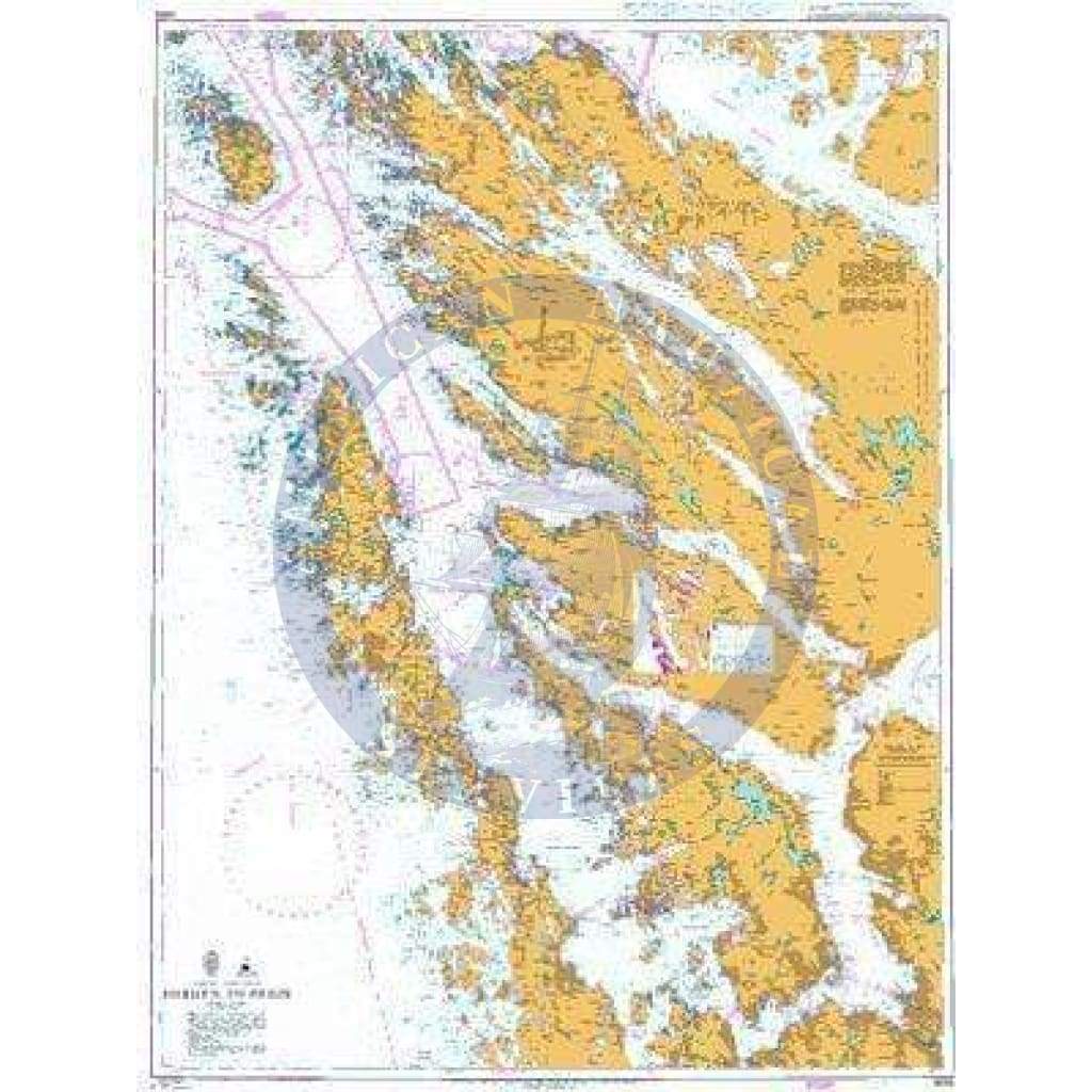 British Admiralty Nautical Chart 3555: Norway - West Coast, Bergen to Fedje