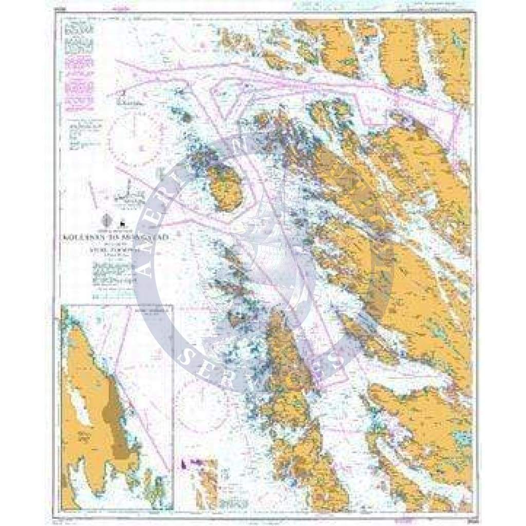 British Admiralty Nautical Chart 3556: Norway – West Coast, Kollsnes to Mongstad including Sture Terminal. Sture Terminal