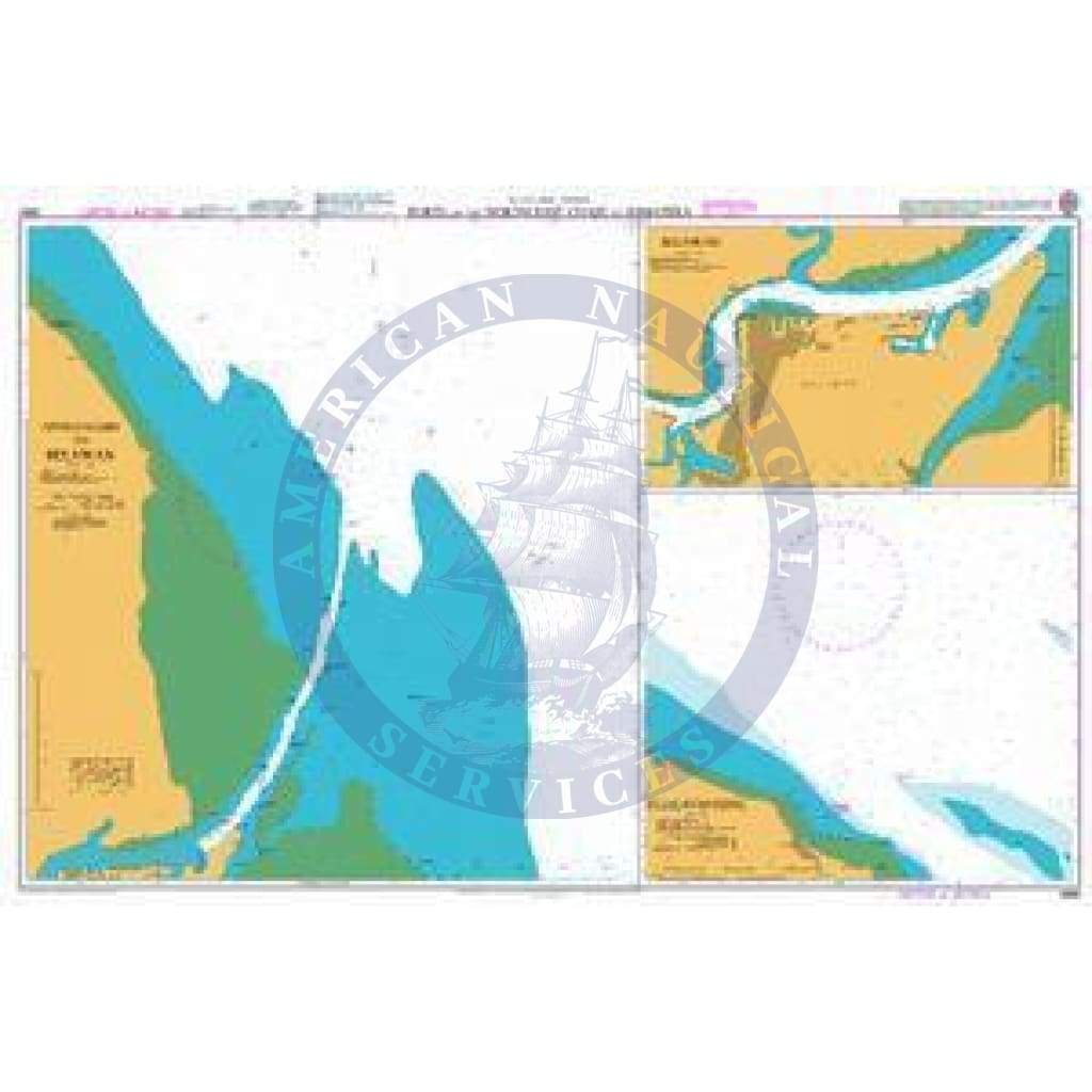 British Admiralty Nautical Chart 3584: Ports on the North East Coast of Sumatera