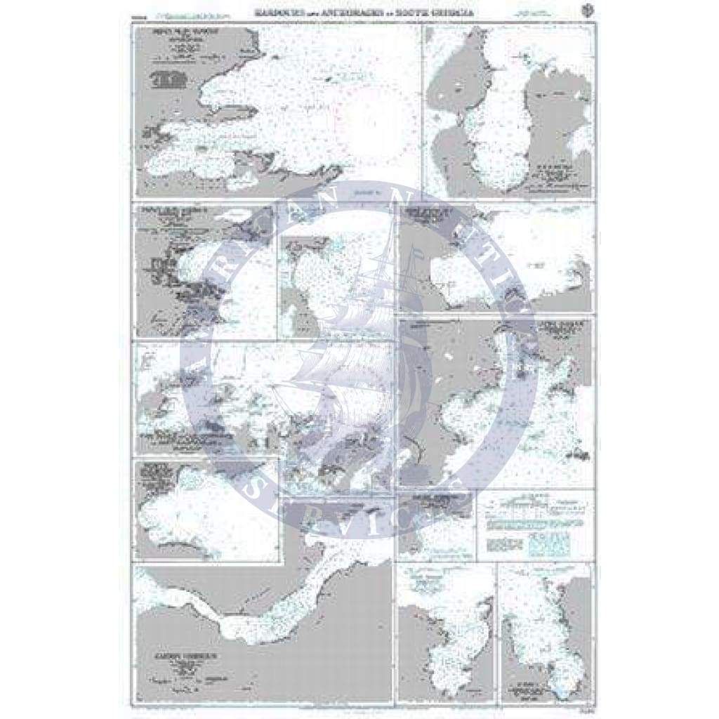 British Admiralty Nautical Chart 3585: Harbours and Anchorages in South Georgia