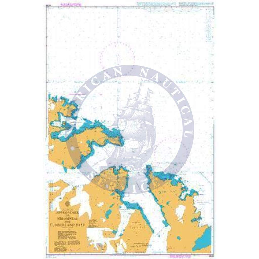British Admiralty Nautical Chart 3588: Approaches to Stromness and Cumberland Bays