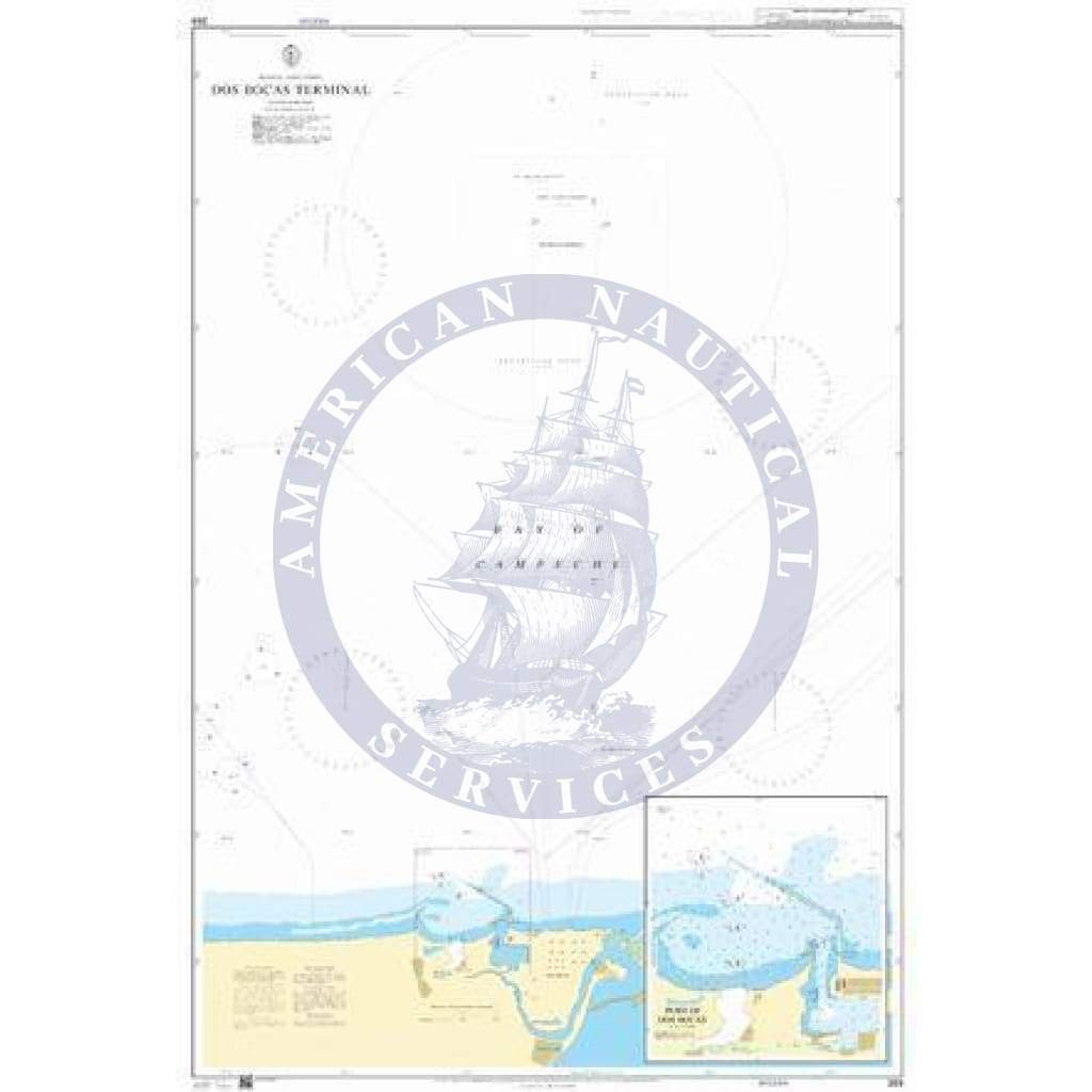 British Admiralty Nautical Chart 359: Dos Bocas Terminal