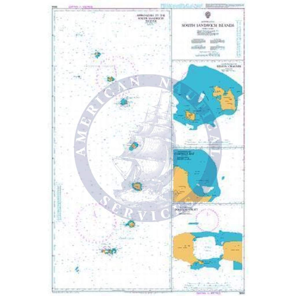 British Admiralty Nautical Chart 3593: South Sandwich Islands
