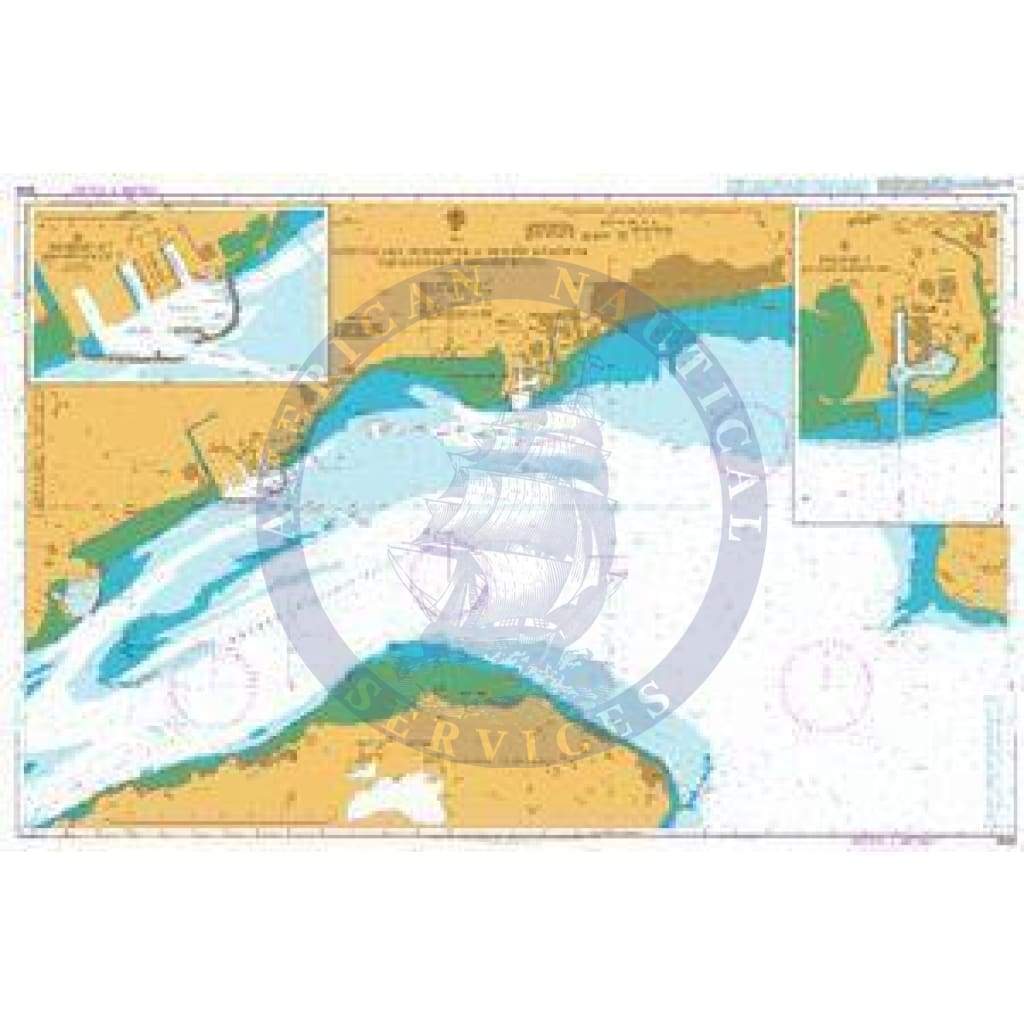 British Admiralty Nautical Chart 3599: Bandar-e Shahid Bahonar and Bandar-e Shahid Raja'i with Approaches