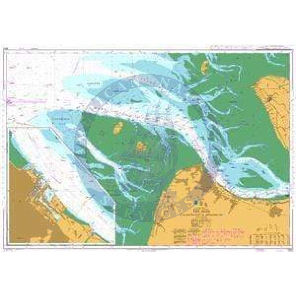 British Admiralty Nautical Chart 3619: North Sea – Germany, The Elbe - Scharhörn Riff to Medemgrund