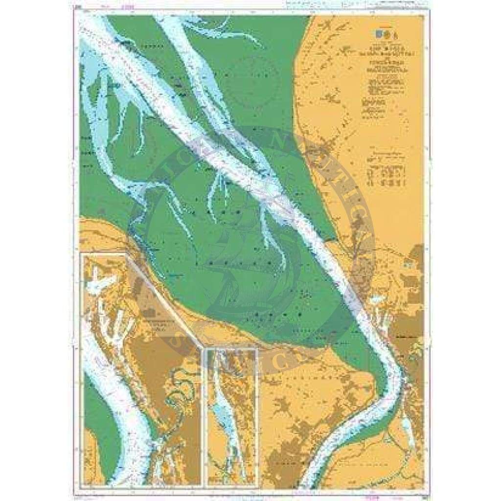 British Admiralty Nautical Chart  3621: North Sea – Germany, The Weser, Robbennordsteert to Nordenham including Bremerhaven