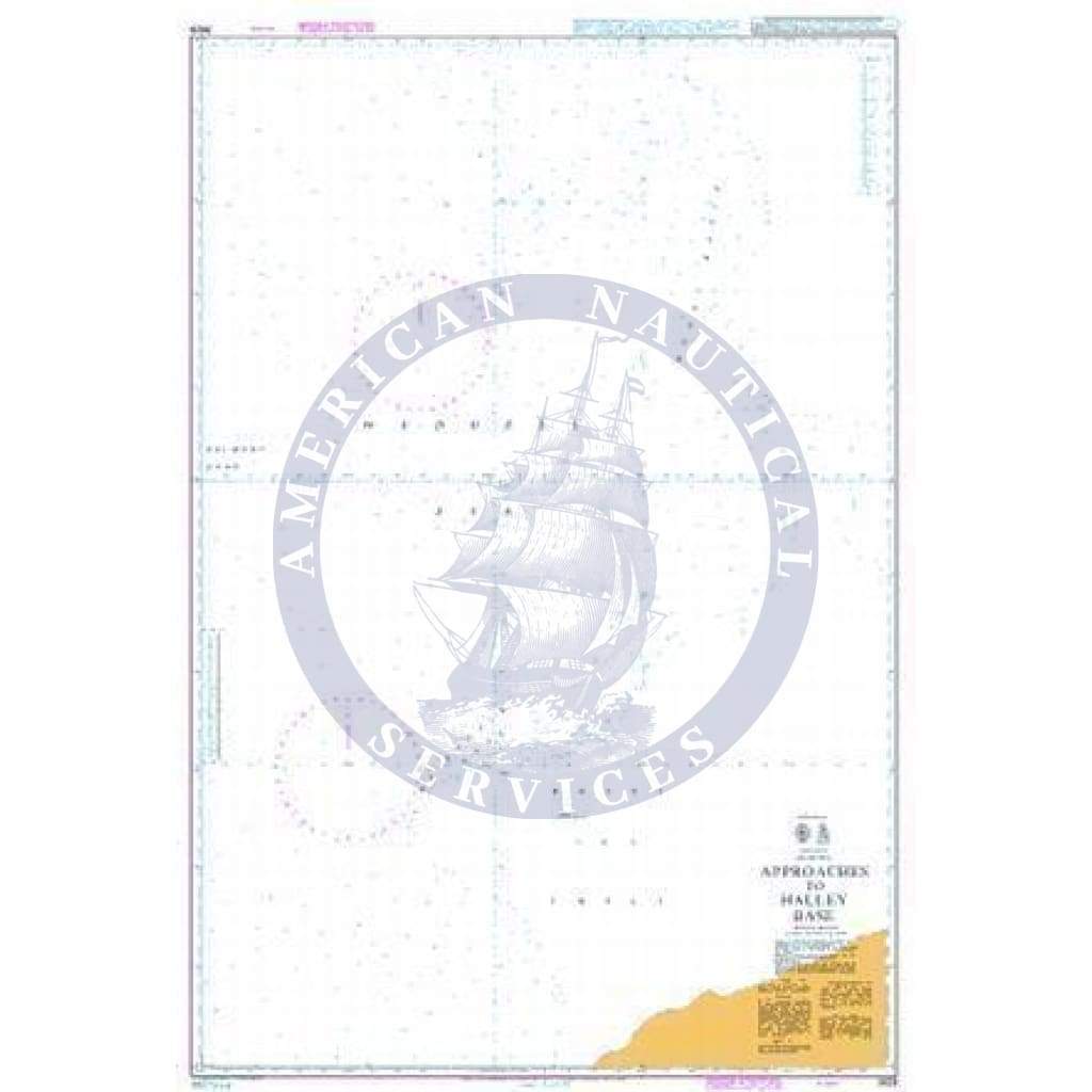 British Admiralty Nautical Chart 3629: Approaches to Halley Base