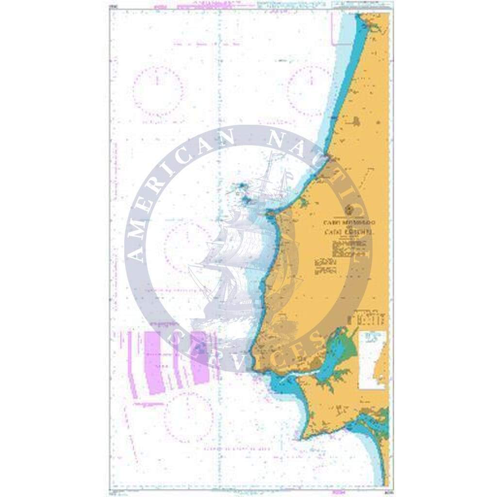 British Admiralty Nautical Chart  3635: Cabo Mondego to Cabo Espichel
