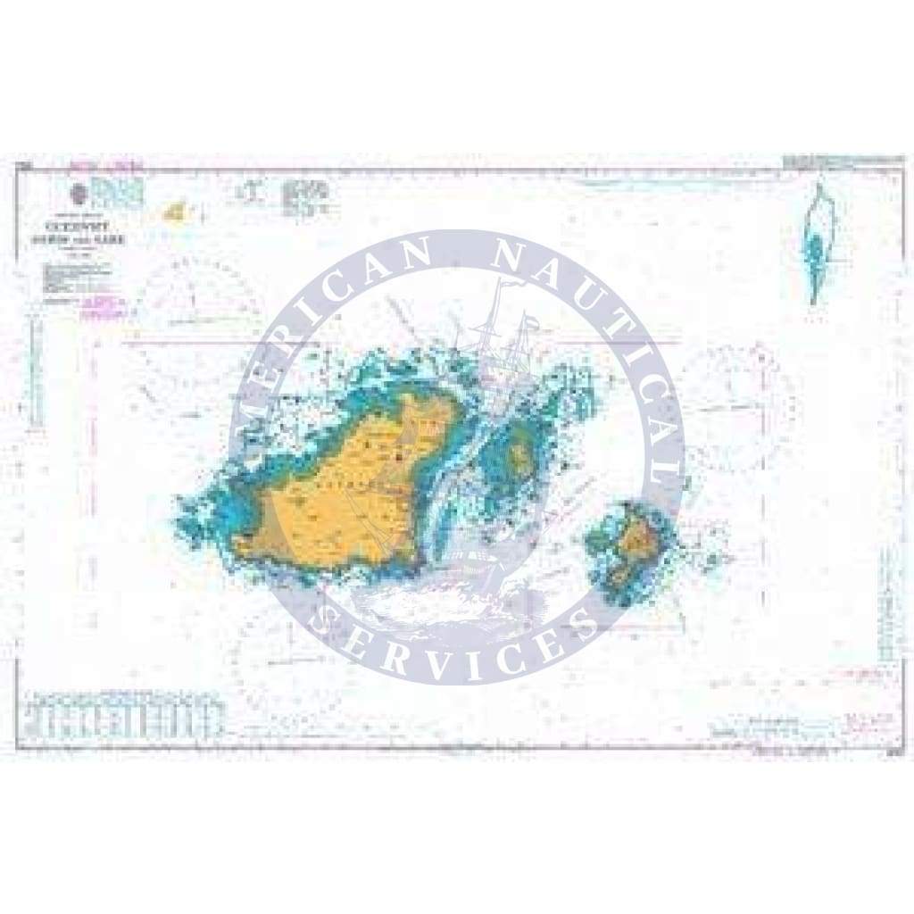 British Admiralty Nautical Chart 3654: Guernsey Herm and Sark