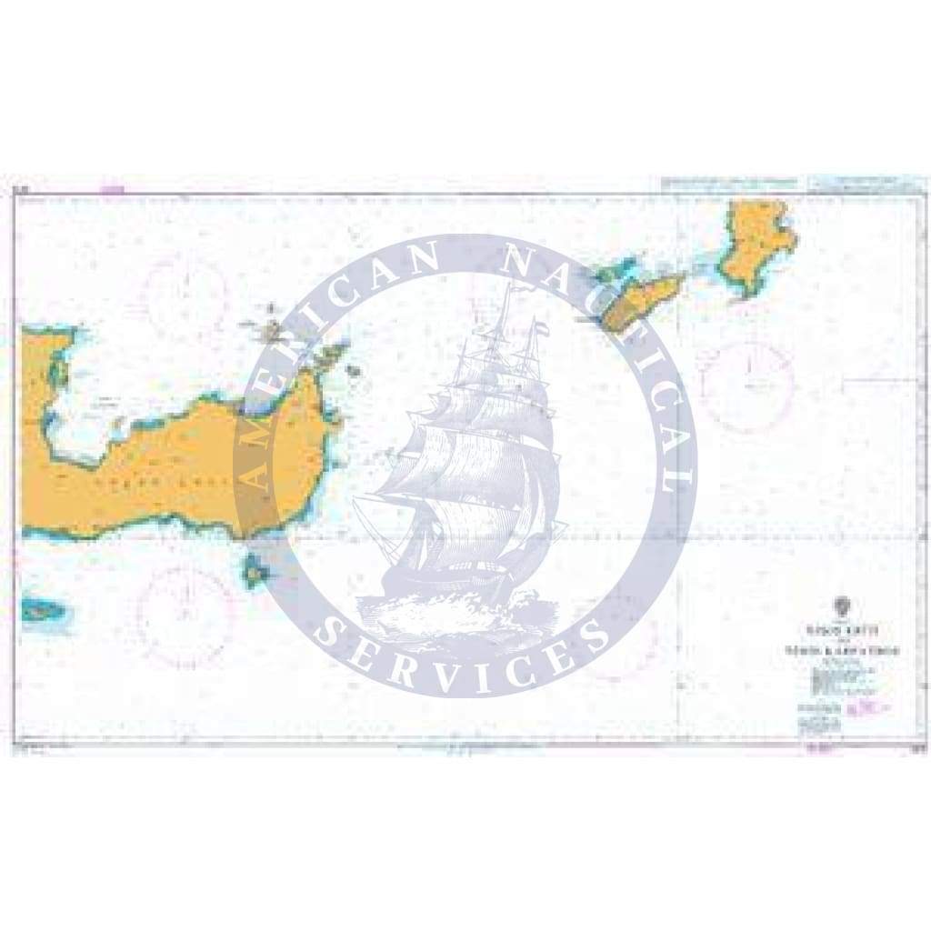 British Admiralty Nautical Chart  3679: Nisos Kriti to Nisos Karpathos