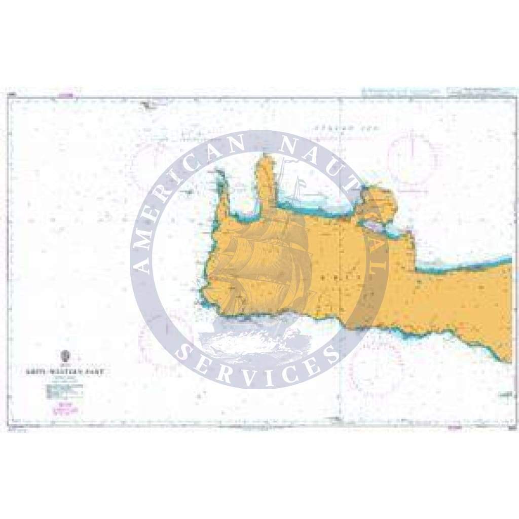 British Admiralty Nautical Chart 3681: Greece, Kríti - Western Part