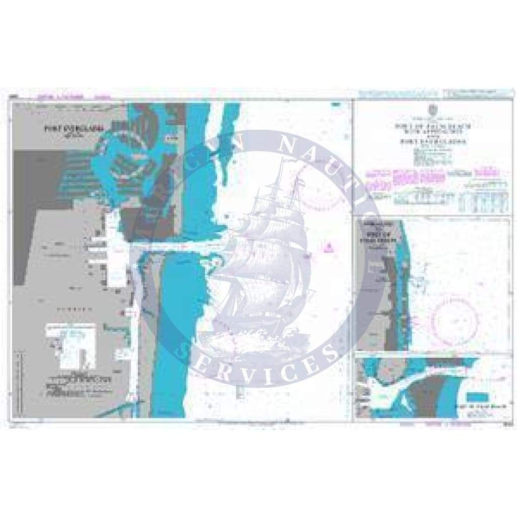 British Admiralty Nautical Chart 3684: Port of Palm Beach with Approaches and Port Everglades